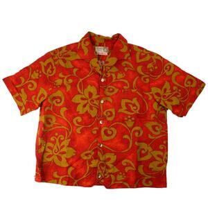 True Vintage 50s Iolani Hapa Jac Bark Cloth Hawaiian Shirt